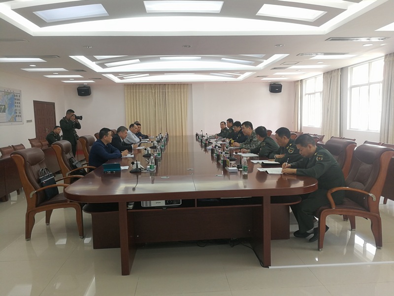 部分处室负责人前往省军区进行工作调研,拜访省军区领导杨征和何清凤